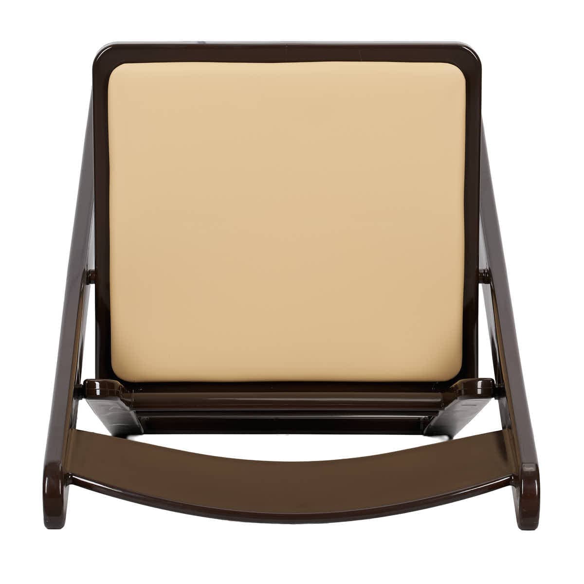 Chivari Fruitwood Resin Folding Chair with Tan Cushion CFRF-TAN-AX-T