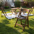 Fruitwood Resin WoodGrain™ Folding Chair with Black Cushion