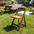 Fruitwood Resin WoodGrain™ Folding Chair with Tan Cushion