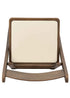 Chivari Fruitwood WoodGrain™ Resin Folding Chair with Ivory Seat CFRFB-IVY-AX-T