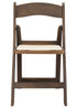 Chivari Fruitwood WoodGrain™ Resin Folding Chair with Ivory Seat CFRFB-IVY-AX-T