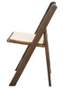 Chivari Fruitwood WoodGrain™ Resin Folding Chair with Ivory Seat CFRFB-IVY-AX-T