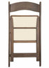 Chivari Fruitwood WoodGrain™ Resin Folding Chair with Ivory Seat CFRFB-IVY-AX-T