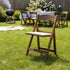 Fruitwood WoodGrain™ Resin Folding Chair with Ivory Seat