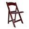 Chivari Mahogany WoodGrain™ Resin Steel Skeleton™ Folding Chair with Black Seat CFRM-ST-A