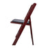 Chivari Mahogany WoodGrain™ Resin Steel Skeleton™ Folding Chair with Black Seat CFRM-ST-A