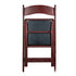 Chivari Mahogany WoodGrain™ Resin Steel Skeleton™ Folding Chair with Black Seat CFRM-ST-A