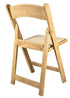 Chivari 100 Pack Natural Resin WoodGrain™ Folding Chair with Tan Cushion CFRNB-I-AX-T-100
