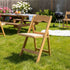 Natural Resin WoodGrain™ Folding Chair with Tan Cushion