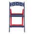 Chivari 100 Chair Pack Old Glory Red White and Blue Resin Folding Chair CFRRWB-KT-100