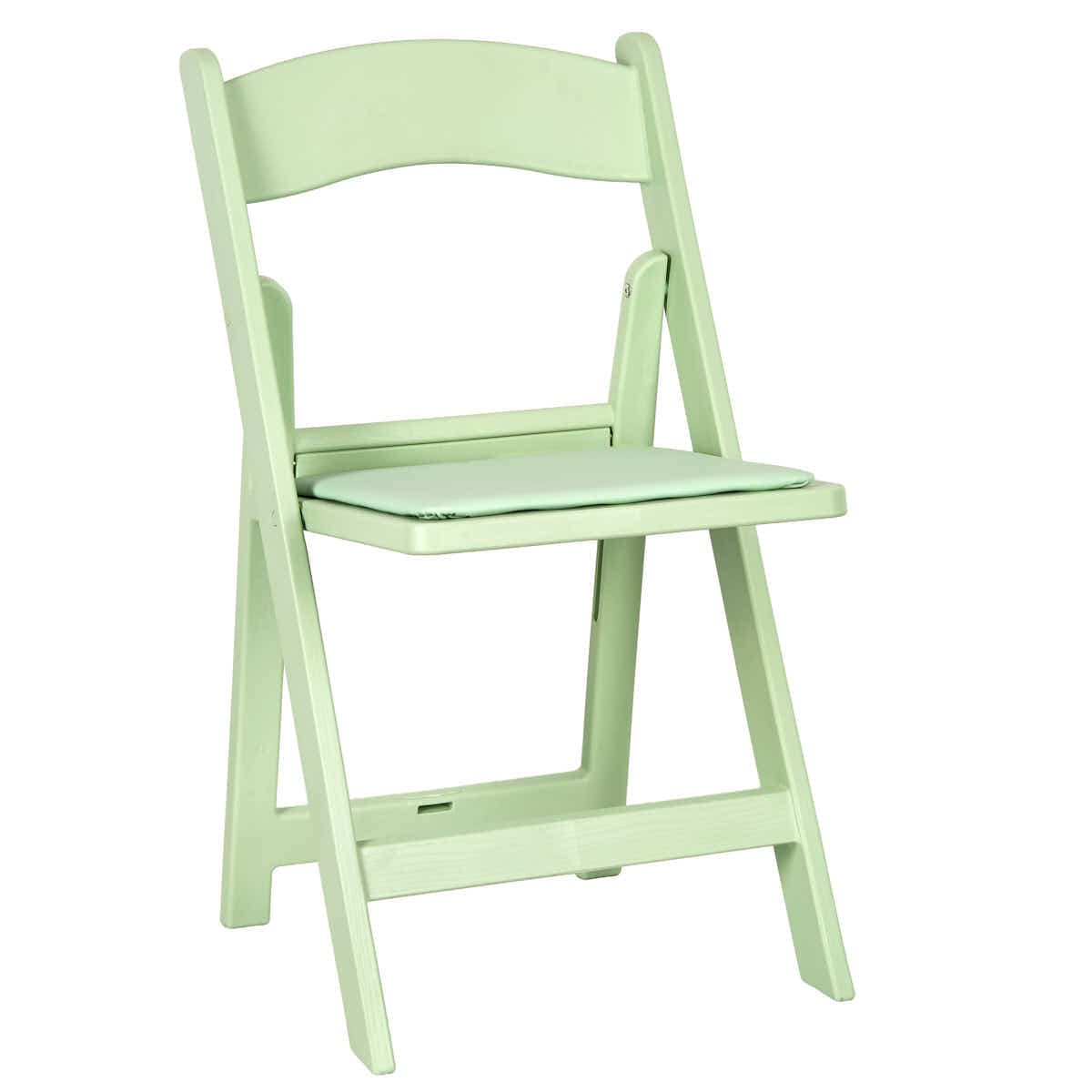 Chivari Sage Green with Matching Vinyl Cushion WoodGrain™ Resin Folding Chair CFRSGB-AX-T