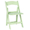 Chivari Sage Green with Matching Vinyl Cushion WoodGrain™ Resin Folding Chair CFRSGB-AX-T