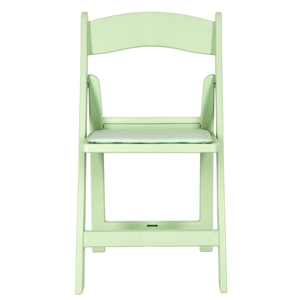 Chivari Sage Green with Matching Vinyl Cushion WoodGrain™ Resin Folding Chair CFRSGB-AX-T