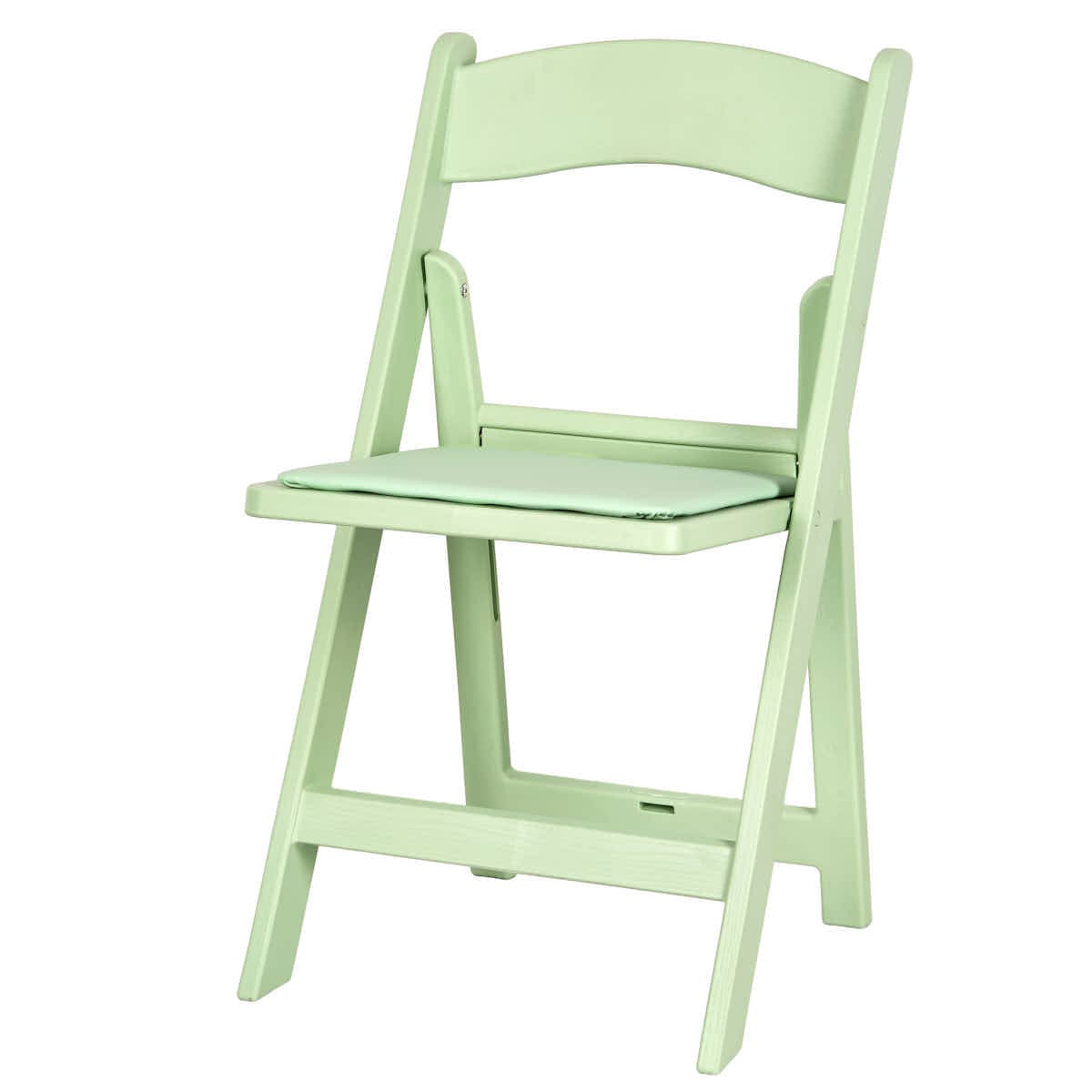 Chivari Sage Green with Matching Vinyl Cushion WoodGrain™ Resin Folding Chair CFRSGB-AX-T
