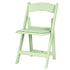 Chivari Sage Green with Matching Vinyl Cushion WoodGrain™ Resin Folding Chair CFRSGB-AX-T