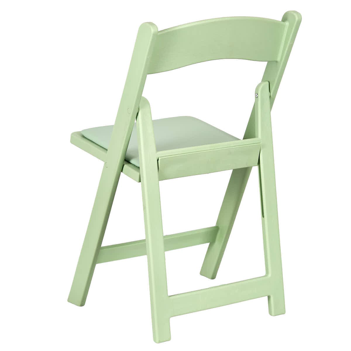 Chivari Sage Green with Matching Vinyl Cushion WoodGrain™ Resin Folding Chair CFRSGB-AX-T