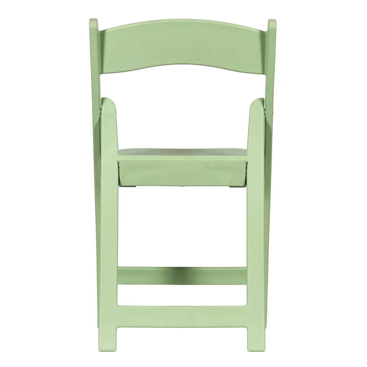 Chivari Sage Green with Matching Vinyl Cushion WoodGrain™ Resin Folding Chair CFRSGB-AX-T