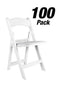 Chivari 100 Chair Pack White ToughResin™ Folding Chair CFRW-CX-T-100