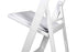 Chivari White ToughResin™ Folding Chair CFRW-CX-T