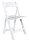 Chivari White ToughResin™ Folding Chair CFRW-CX-T