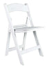 Chivari White ToughResin™ Folding Chair CFRW-CX-T