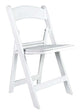 Chivari White ToughResin™ Folding Chair CFRW-CX-T