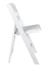 Chivari White ToughResin™ Folding Chair CFRW-CX-T