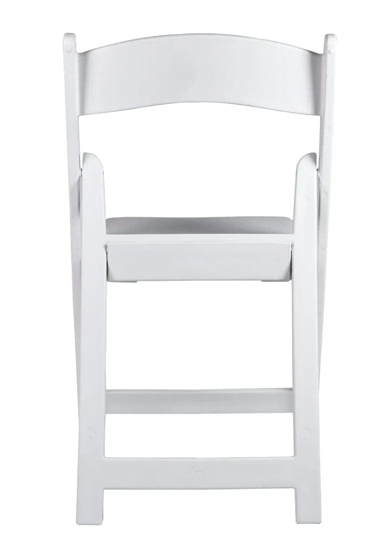 Chivari White ToughResin™ Folding Chair CFRW-CX-T