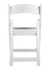 Chivari White ToughResin™ Folding Chair CFRW-CX-T