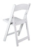 Chivari White ToughResin™ Folding Chair CFRW-CX-T