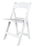Chivari White ToughResin™ Folding Chair CFRW-CX-T