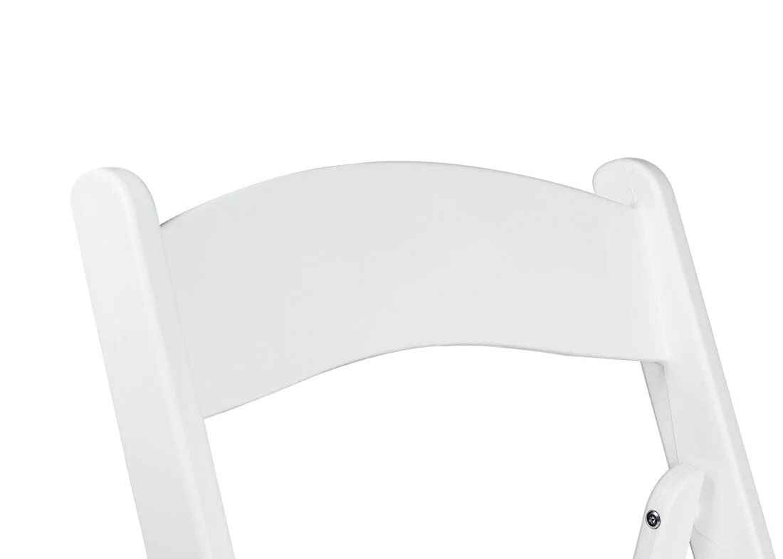 Chivari White ToughResin™ Folding Chair CFRW-CX-T