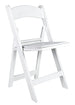 Chivari White Resin Folding Chair CFRW2-CX-T