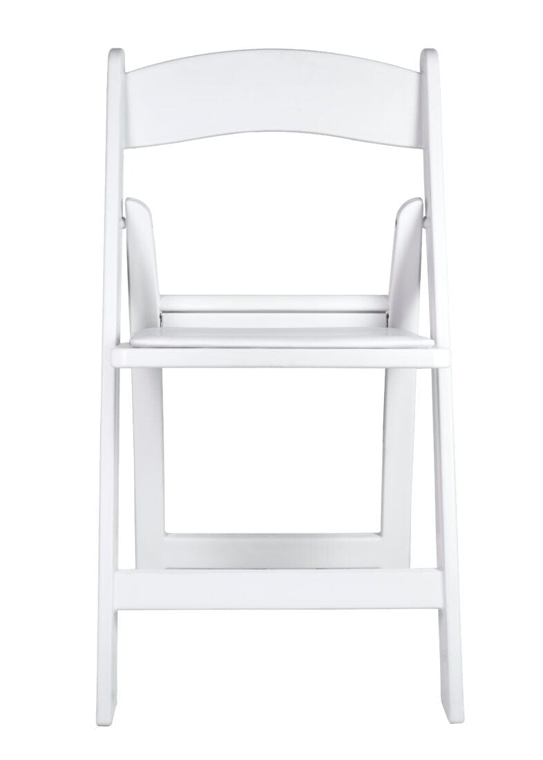 Chivari White Resin Folding Chair CFRW2-CX-T