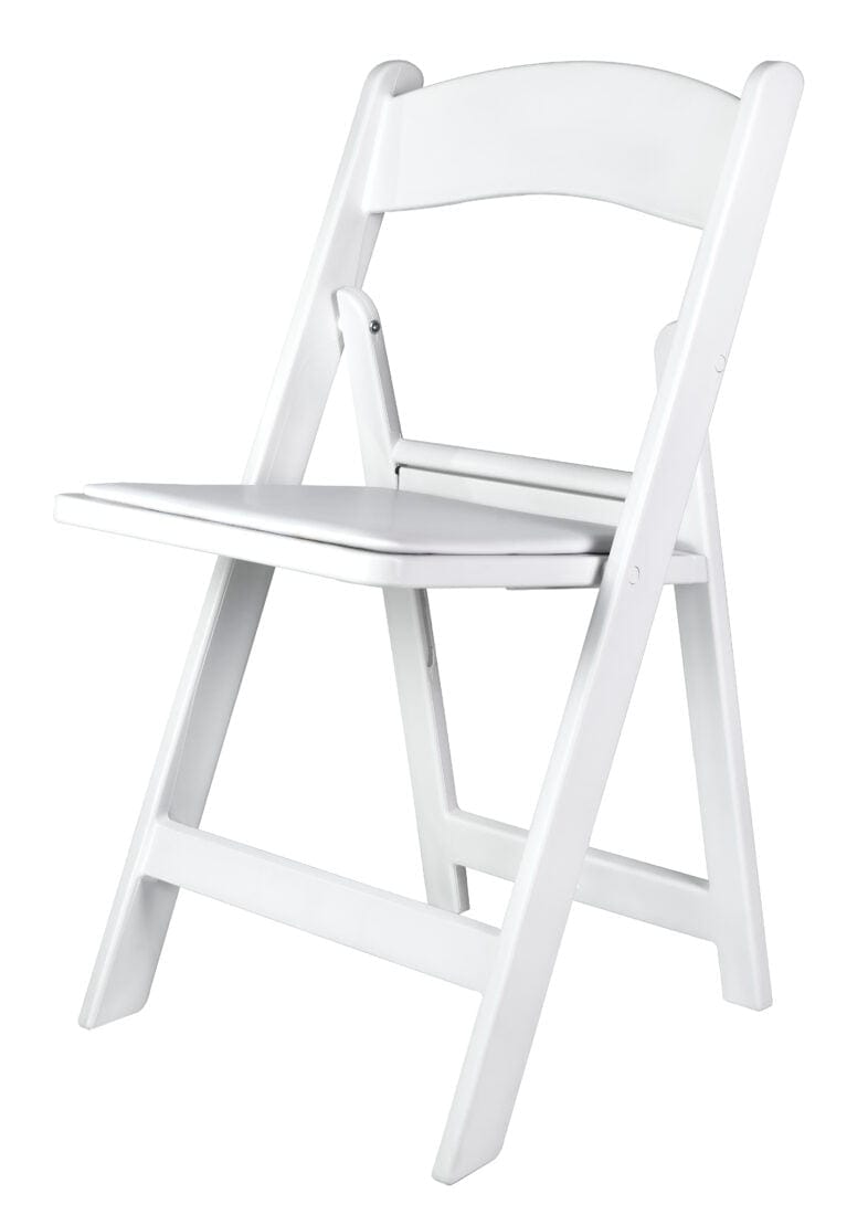 Chivari White Resin Folding Chair CFRW2-CX-T