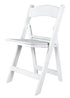 Chivari White Resin Folding Chair CFRW2-CX-T