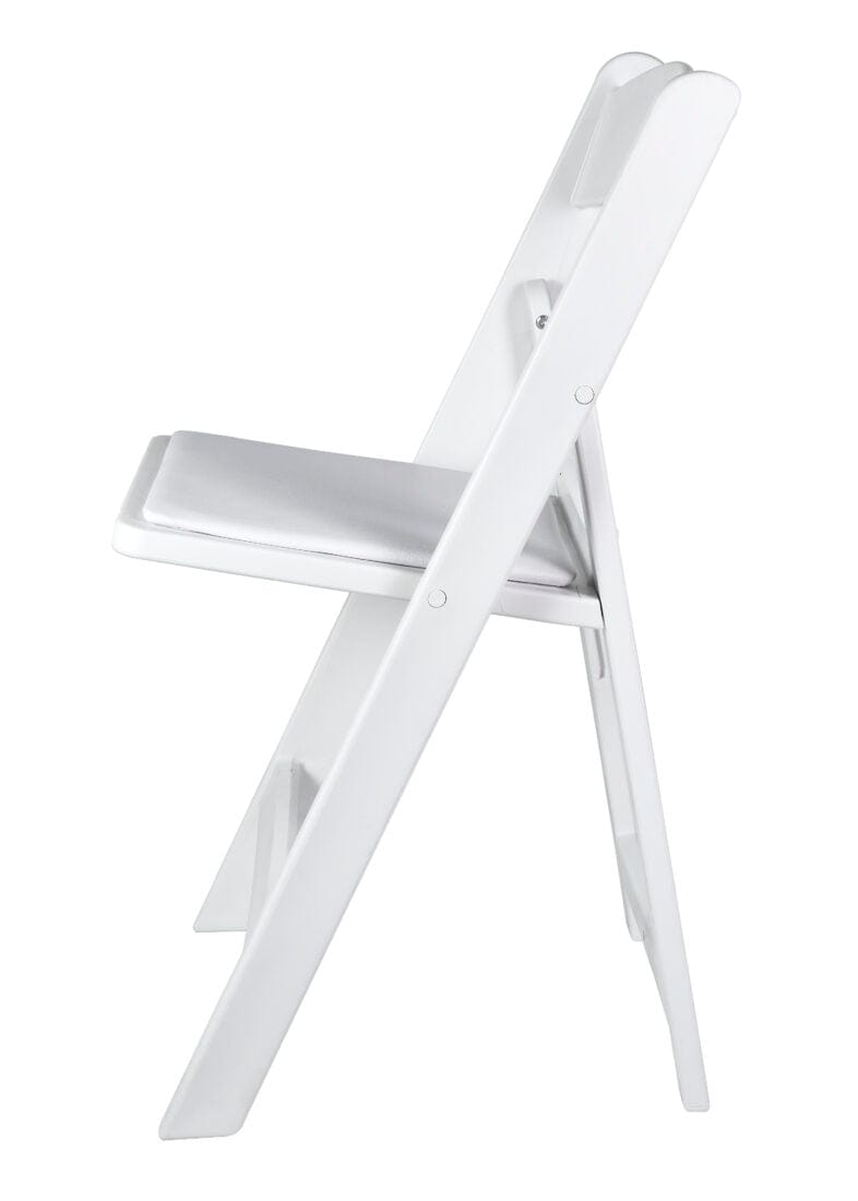 Chivari White Resin Folding Chair CFRW2-CX-T
