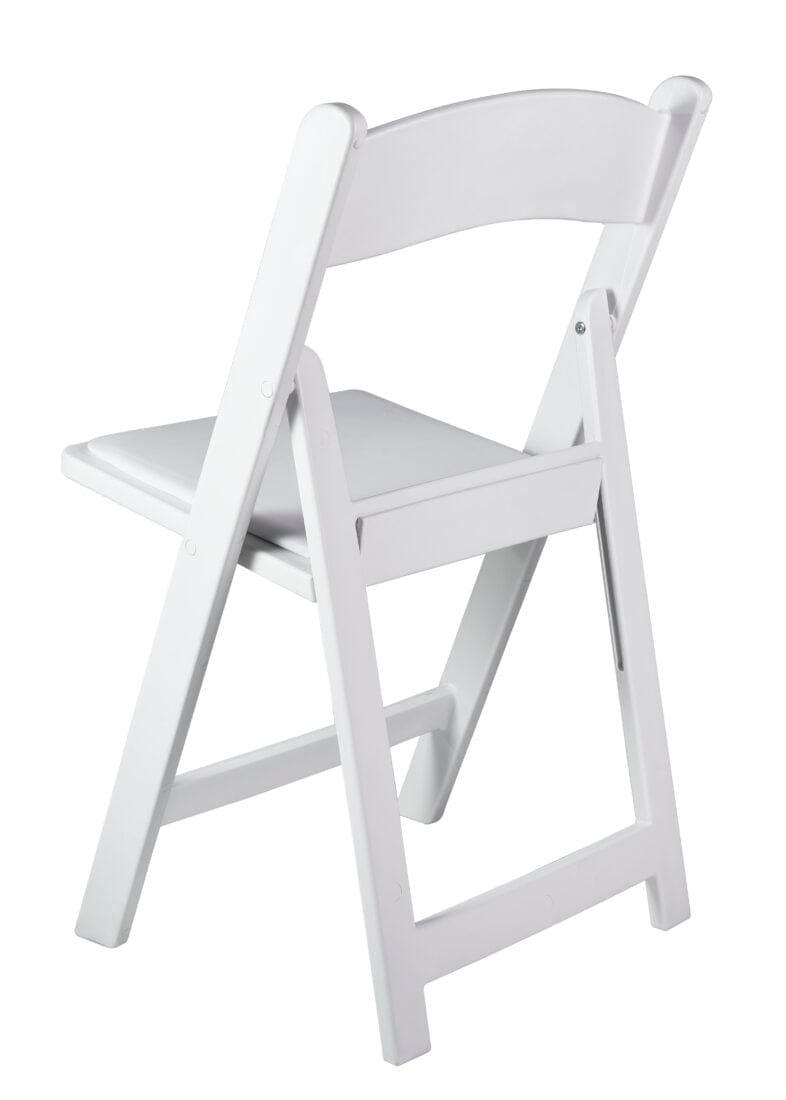 Chivari White Resin Folding Chair CFRW2-CX-T