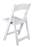 Chivari White Resin Folding Chair CFRW2-CX-T