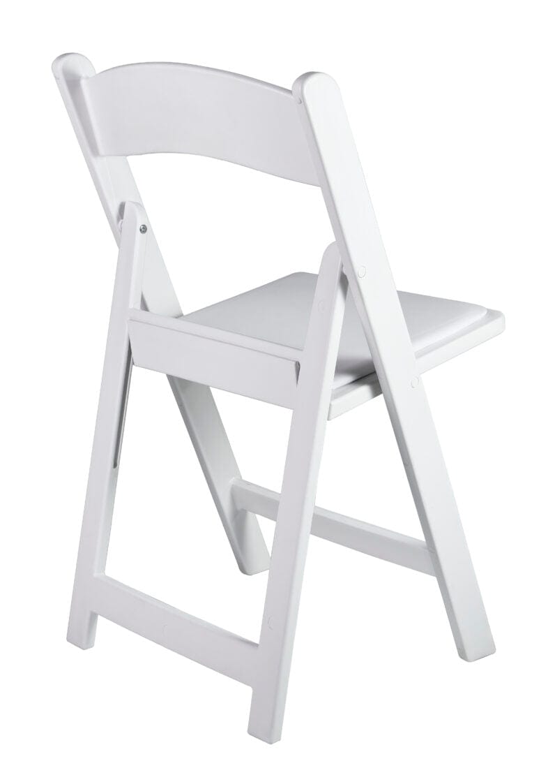 Chivari White Resin Folding Chair CFRW2-CX-T