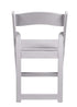 Chivari White Resin Folding Chair Slatted Seat CFRW-SLATTED-CX-T