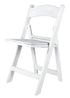 Chivari 100 Pack White SuperResin™ Folding Chair with Stainless Steel Hardware CFRWS-AX-T-100