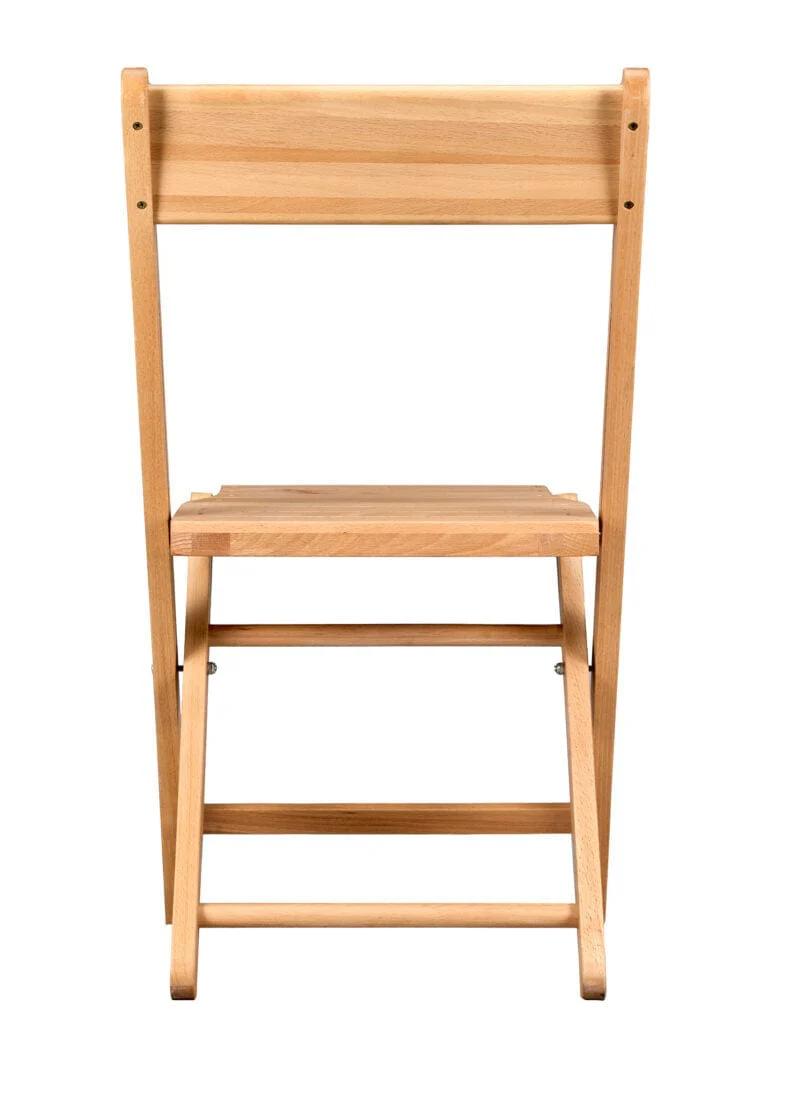 Chivari 40 Pack Natural Slatted Wood Folding Chairs, 1942 Style CFWNS-ZG-T-40