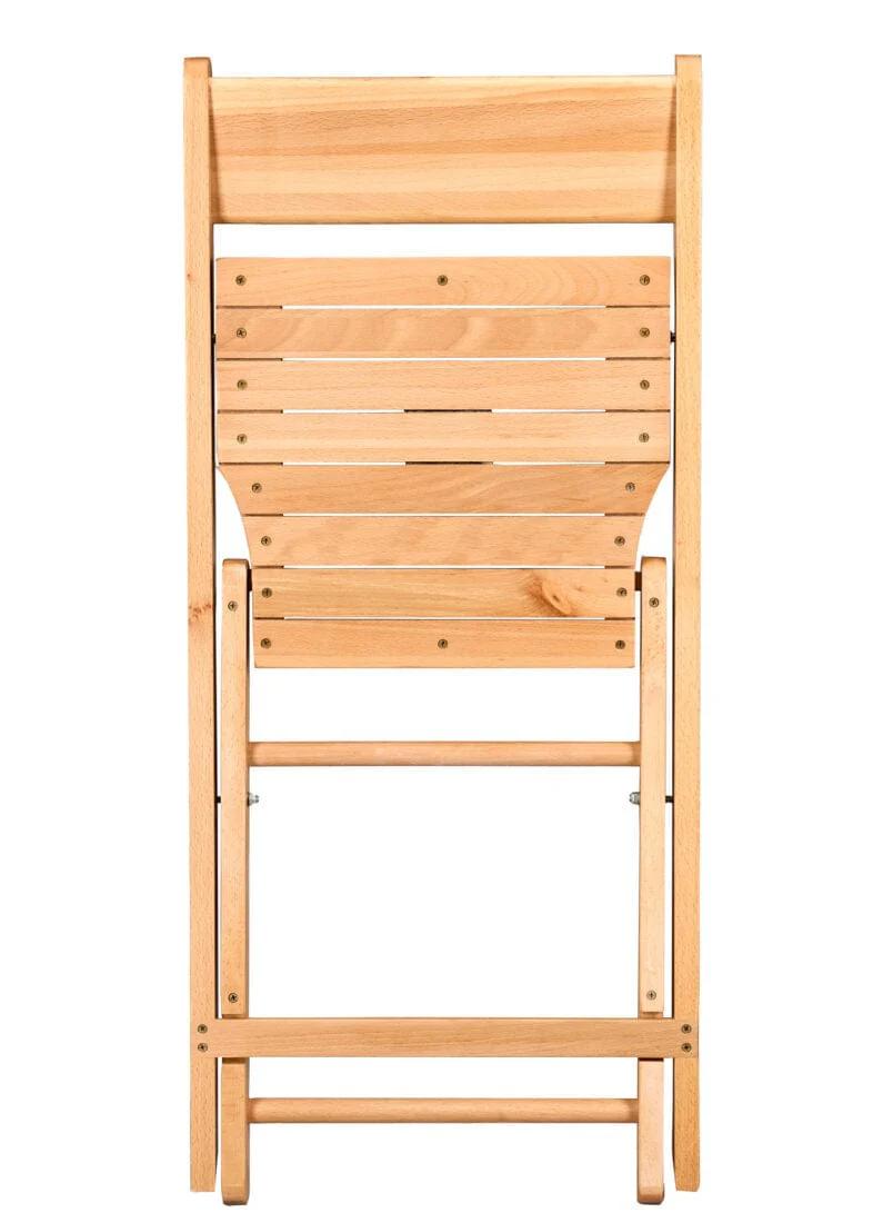 Chivari 40 Pack Natural Slatted Wood Folding Chairs, 1942 Style CFWNS-ZG-T-40