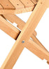 Chivari 40 Pack Natural Slatted Wood Folding Chairs, 1942 Style CFWNS-ZG-T-40