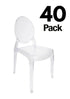 Chivari 40 Chair Pack Clear Resin Oval Back Sophia Ghost Chair CGRS-ZG-T-40
