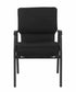 Chivari Black Fabric Church Chair with Dual Arms Cut Away Back 20.5" on Black Frame CH20BB-D-ZF-T