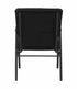 Chivari Black Fabric Church Chair with Dual Arms Cut Away Back 20.5" on Black Frame CH20BB-D-ZF-T