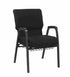 Chivari Black Fabric Church Chair with Dual Arms Cut Away Back 20.5" on Black Frame CH20BB-D-ZF-T