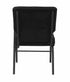 Chivari Black Fabric Church Chair with Left Arm  Cut Away Back 20.5"  on Black Frame CH20BB-L-ZF-T